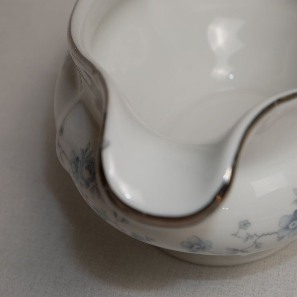 Bavaria Haviland Germany Floral Porcelain Gravy Boat With Silver Trim - Picture 4 of 8